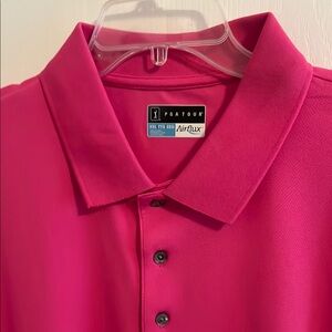 PGA Tour Pink Performance Polo Shirt